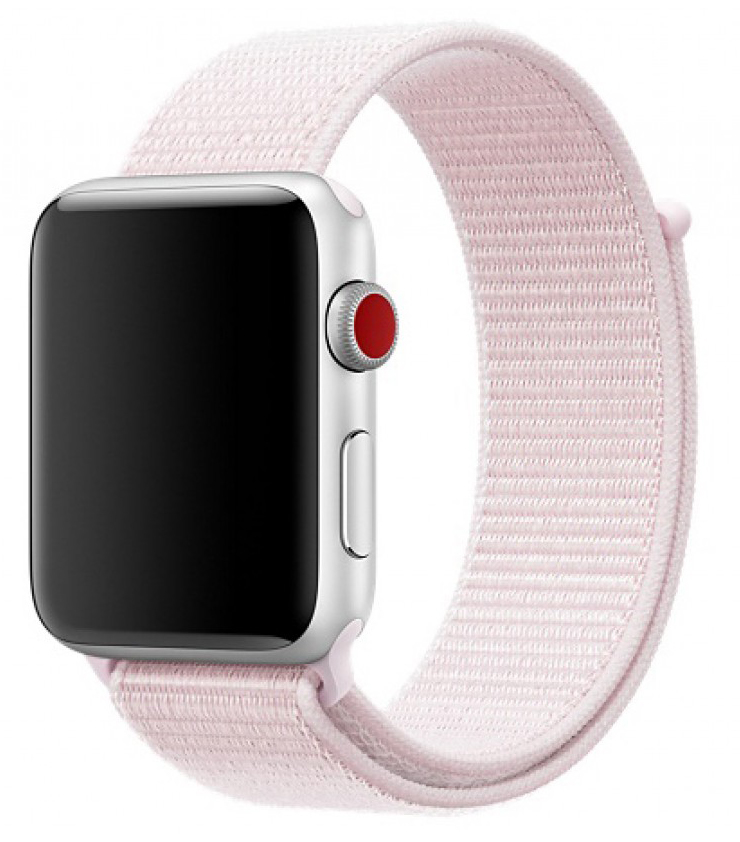 Ремешок спортивный браслет Apple Watch 38/40 мм светло-розовый